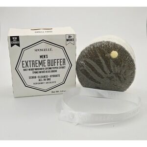 Spongelle Mens Extreme Buffer Bergamot Absolute Body Wash Scrub 3.5oz 20+ Washes